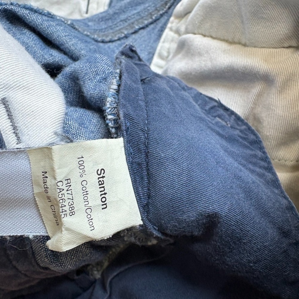J Crew Shorts Mens 33 Blue Chino Stanton Mid Rise 9" Inseam Chambray Preppy - Picture 9 of 12